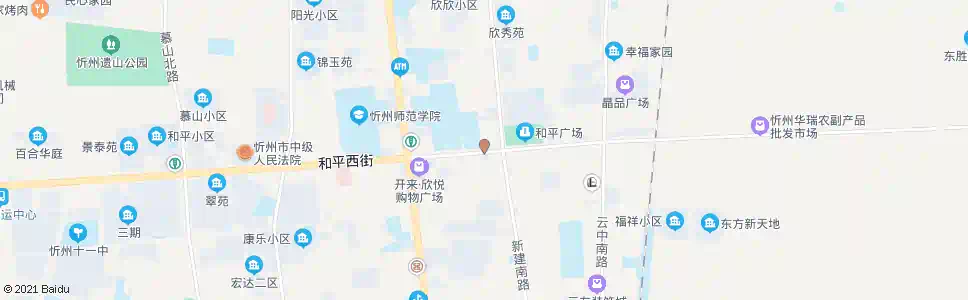 忻州人民银行_公交站地图_忻州公交_妙搜公交查询2025