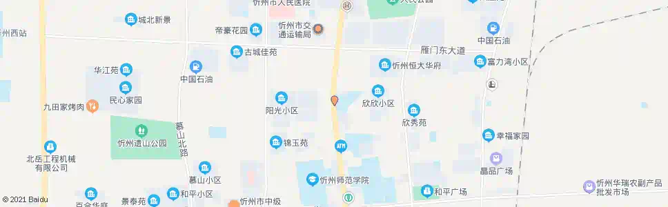 忻州师院附中_公交站地图_忻州公交_妙搜公交查询2025
