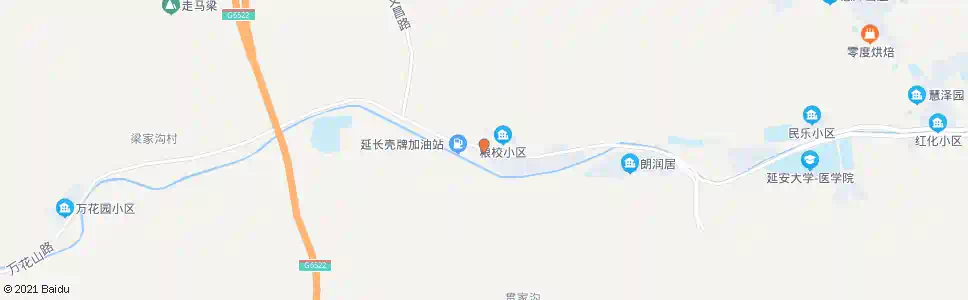 延安家属区(万花派出所)_公交站地图_延安公交_妙搜公交查询2025