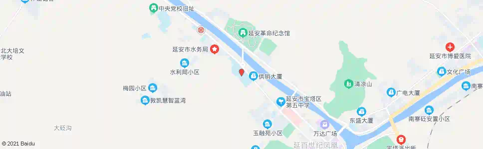 延安延安中学_公交站地图_延安公交_妙搜公交查询2025