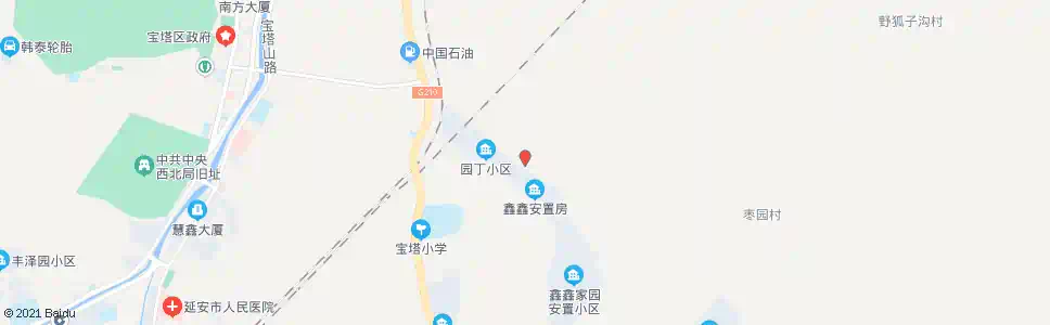 延安园丁小区_公交站地图_延安公交_妙搜公交查询2025