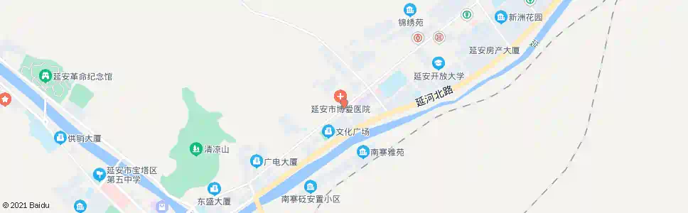 延安交警一大队(天然气总公司)_公交站地图_延安公交_妙搜公交查询2025