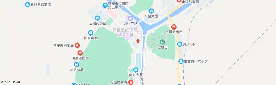 延安南门坡_公交站地图_延安公交_妙搜公交查询2025