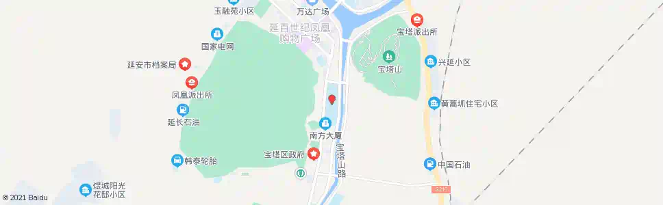 延安延安体育场_公交站地图_延安公交_妙搜公交查询2025