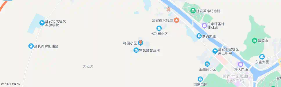 延安梅园小区_公交站地图_延安公交_妙搜公交查询2025