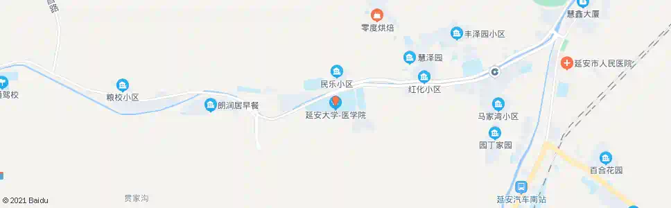 延安医学院_公交站地图_延安公交_妙搜公交查询2025