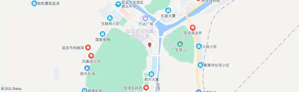 延安南门坡(育才小学)_公交站地图_延安公交_妙搜公交查询2025