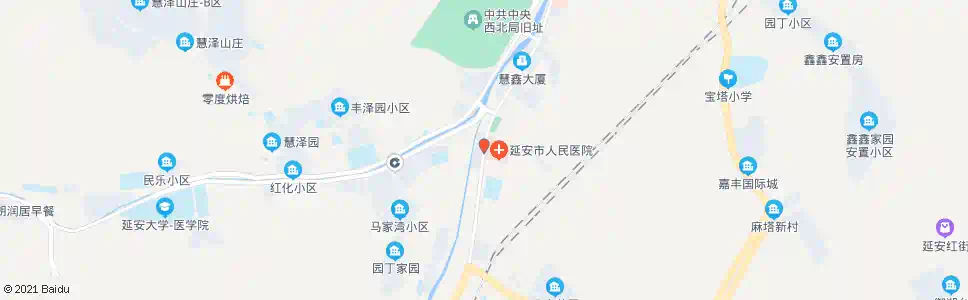 延安市医院_公交站地图_延安公交_妙搜公交查询2025