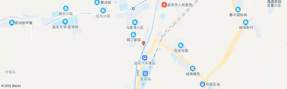 延安新新花园_公交站地图_延安公交_妙搜公交查询2025