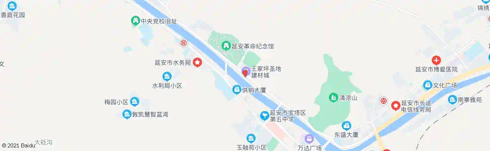 延安王家坪_公交站地图_延安公交_妙搜公交查询2025