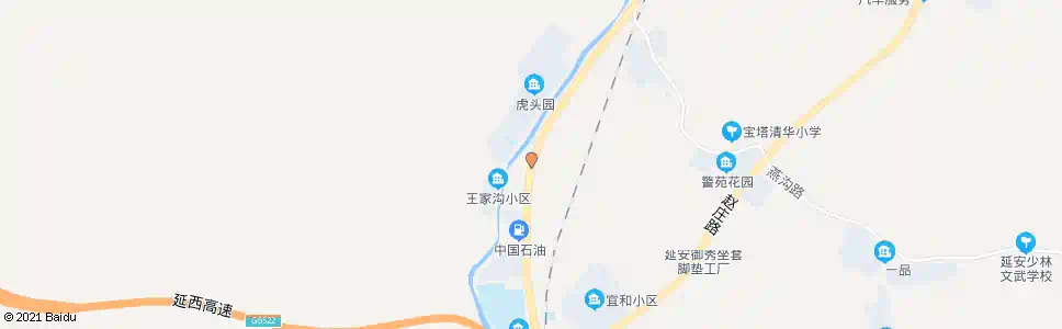 延安王家沟_公交站地图_延安公交_妙搜公交查询2025