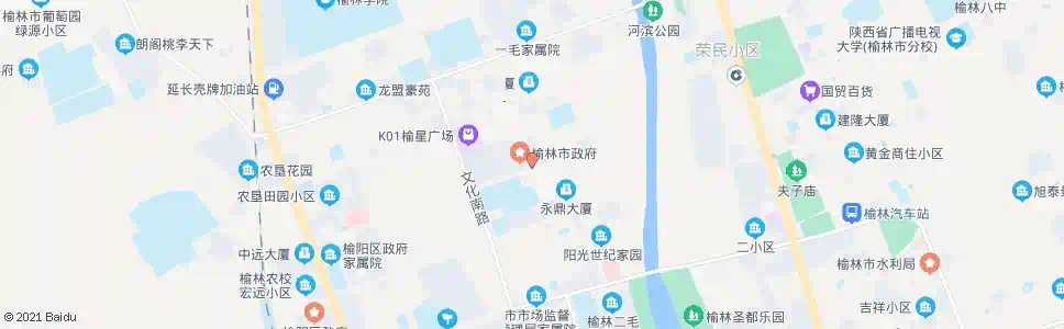 榆林中行_公交站地图_榆林公交_妙搜公交查询2025