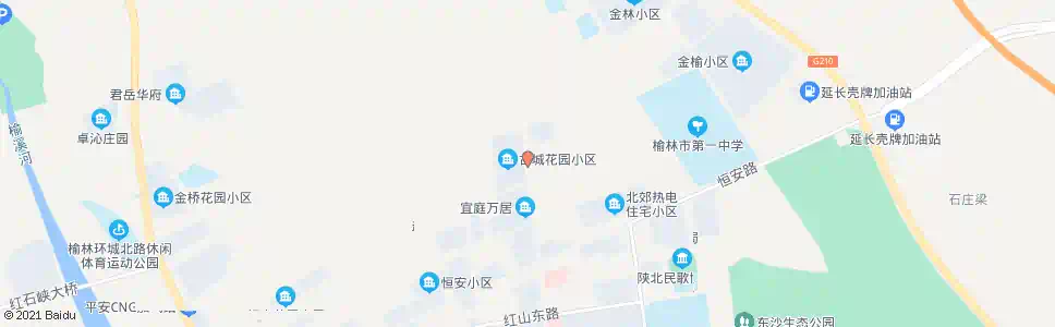 榆林古城花园_公交站地图_榆林公交_妙搜公交查询2025
