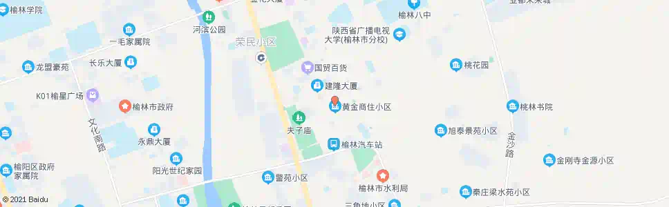 榆林中保财险公司_公交站地图_榆林公交_妙搜公交查询2025