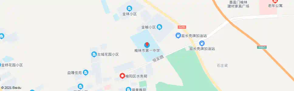榆林榆林一中_公交站地图_榆林公交_妙搜公交查询2025