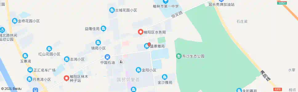 榆林金沙北路_公交站地图_榆林公交_妙搜公交查询2025
