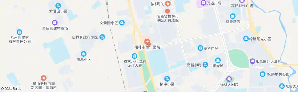 榆林榆林一院_公交站地图_榆林公交_妙搜公交查询2025
