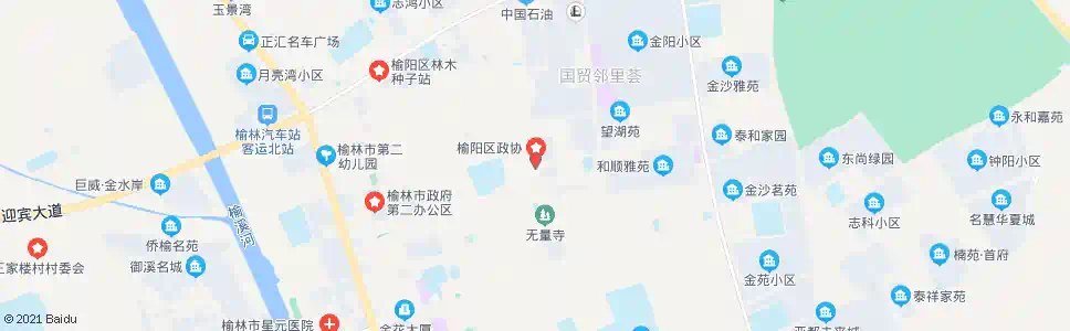 榆林驼峰路办事处_公交站地图_榆林公交_妙搜公交查询2025