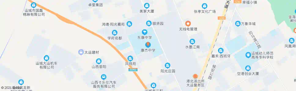 运城康杰中学_公交站地图_运城公交_妙搜公交查询2025