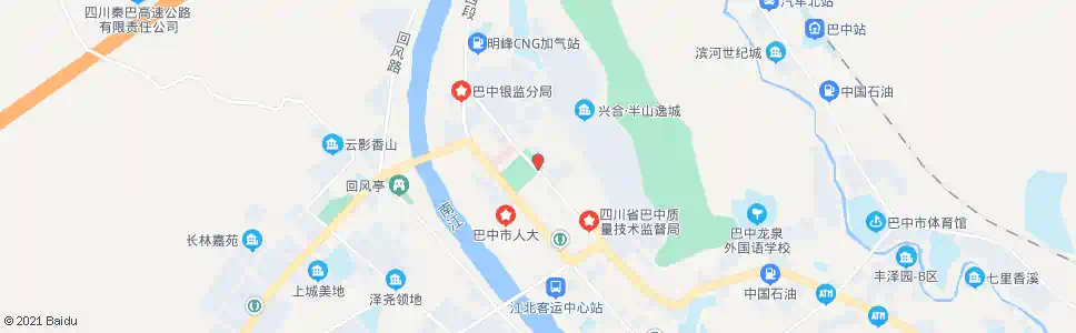 巴中二小_公交站地图_巴中公交_妙搜公交查询2025