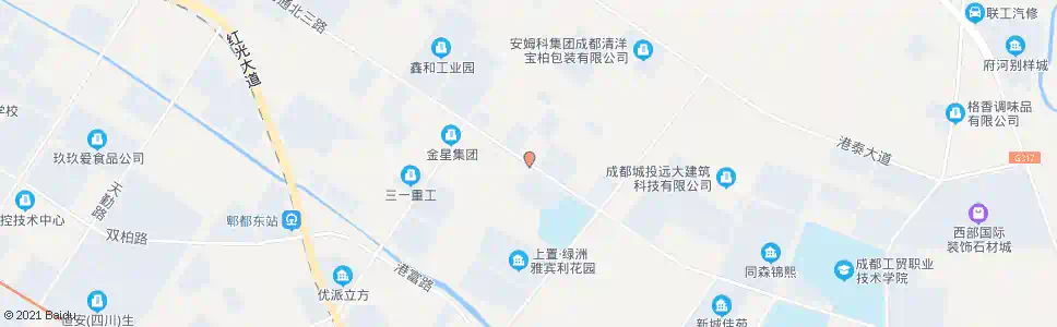 成都港通北三路港东二路口_公交站地图_成都公交_妙搜公交查询2025
