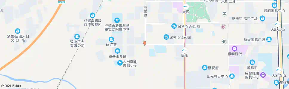 成都天府四街南华路口_公交站地图_成都公交_妙搜公交查询2025