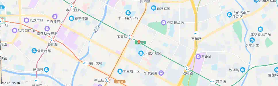 成都双桥路西_公交站地图_成都公交_妙搜公交查询2025