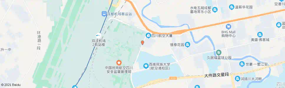成都机场南四路_公交站地图_成都公交_妙搜公交查询2025