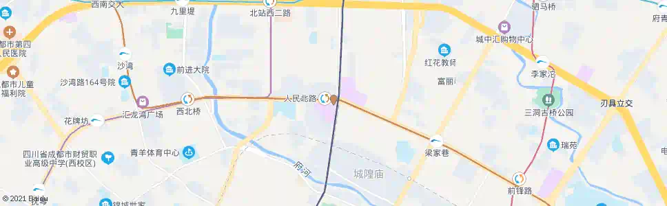 成都人民北路_公交站地图_成都公交_妙搜公交查询2025