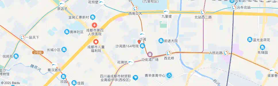 成都光荣北路沙湾路口_公交站地图_成都公交_妙搜公交查询2025