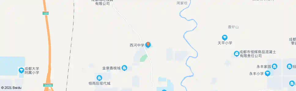 成都西河中学_公交站地图_成都公交_妙搜公交查询2025