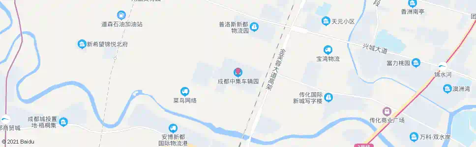成都中集车辆园1站_公交站地图_成都公交_妙搜公交查询2025