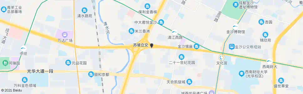 成都三环路苏坡立交桥_公交站地图_成都公交_妙搜公交查询2025