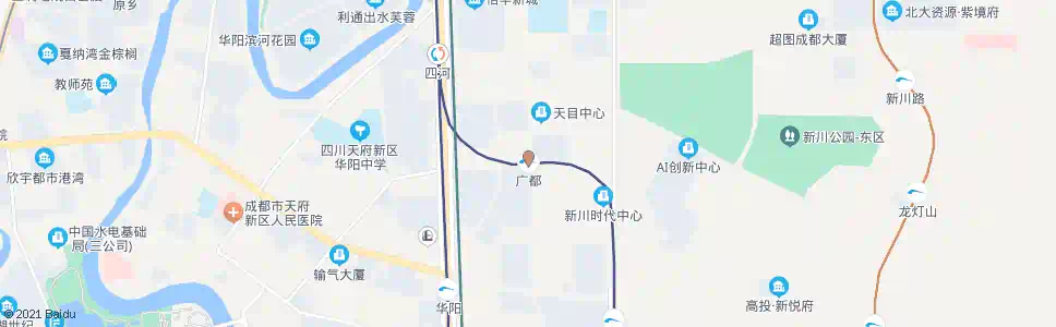 成都地铁广都站_公交站地图_成都公交_妙搜公交查询2025