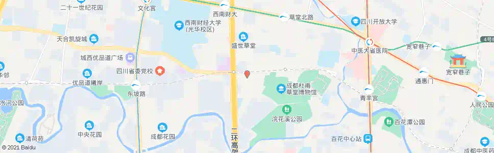 成都草堂路_公交站地图_成都公交_妙搜公交查询2025