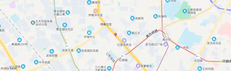 成都红牌楼西_公交站地图_成都公交_妙搜公交查询2025