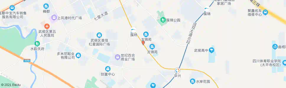 成都簇锦北路_公交站地图_成都公交_妙搜公交查询2025