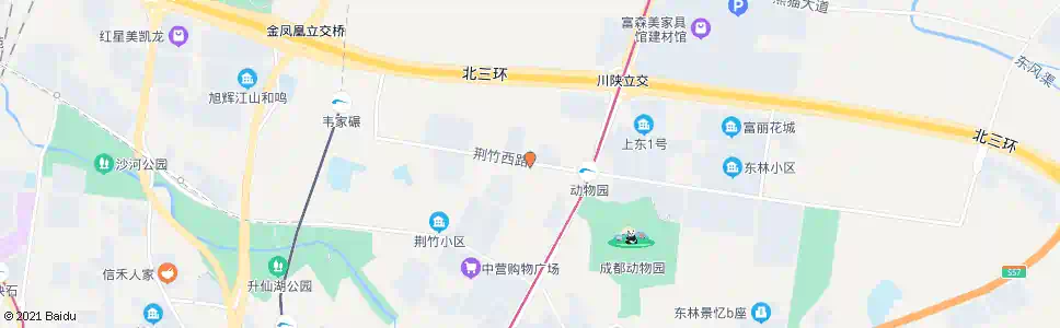 成都荆竹西路东_公交站地图_成都公交_妙搜公交查询2025