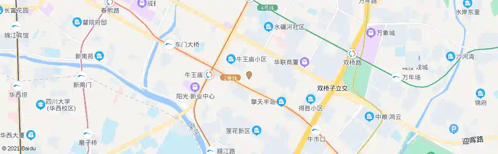 成都一心桥横街_公交站地图_成都公交_妙搜公交查询2025