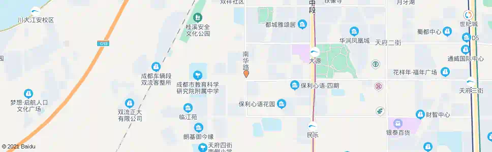 成都南华路天府三街口_公交站地图_成都公交_妙搜公交查询2025