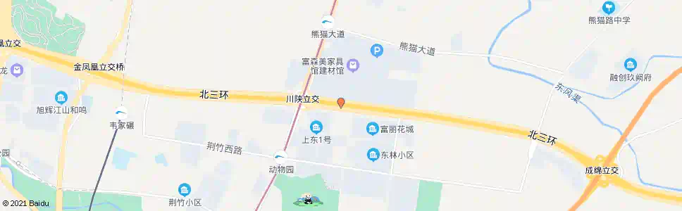 成都三环川陕立交西外侧_公交站地图_成都公交_妙搜公交查询2025