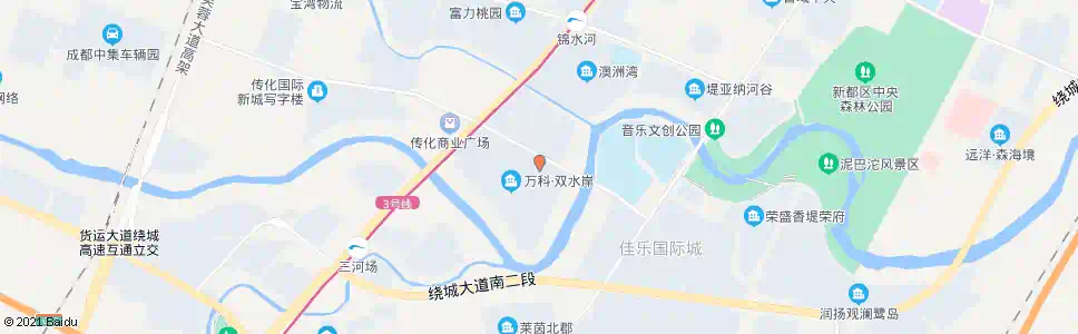 成都万科双水岸1站_公交站地图_成都公交_妙搜公交查询2025