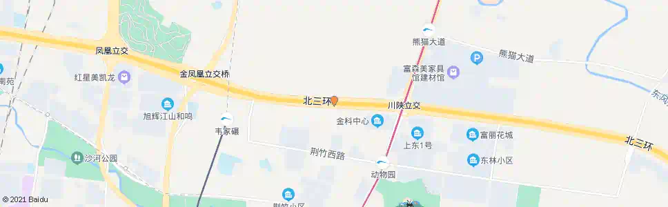 成都北三环路三段中内侧_公交站地图_成都公交_妙搜公交查询2025
