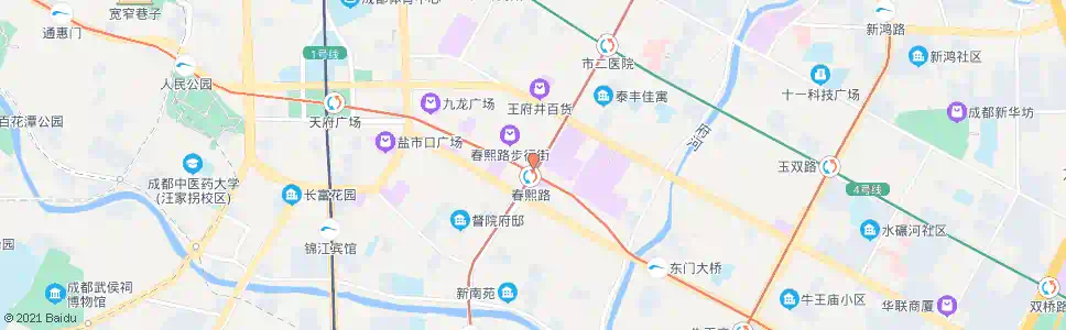 成都红星路广场北_公交站地图_成都公交_妙搜公交查询2025