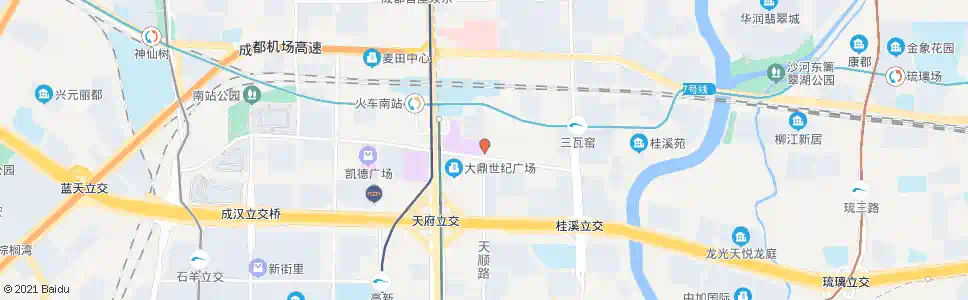 成都天和西二街北_公交站地图_成都公交_妙搜公交查询2025