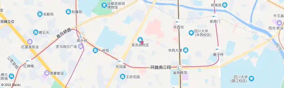 成都电信路南_公交站地图_成都公交_妙搜公交查询2025
