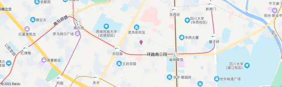 成都小天北街_公交站地图_成都公交_妙搜公交查询2025
