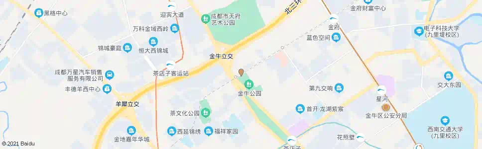 成都金府路茶店子路口_公交站地图_成都公交_妙搜公交查询2025