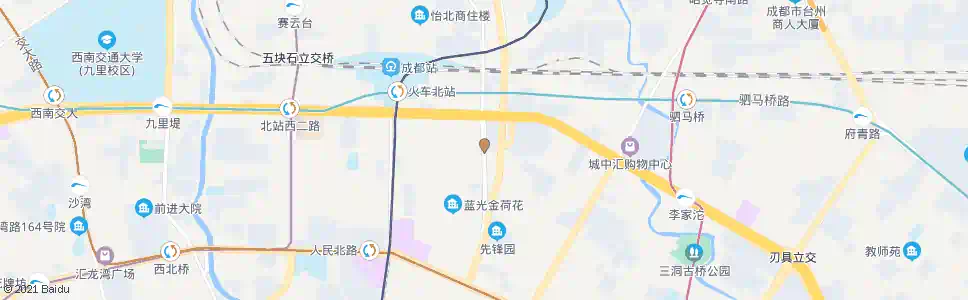 成都北站东二路肖家村四巷口_公交站地图_成都公交_妙搜公交查询2025