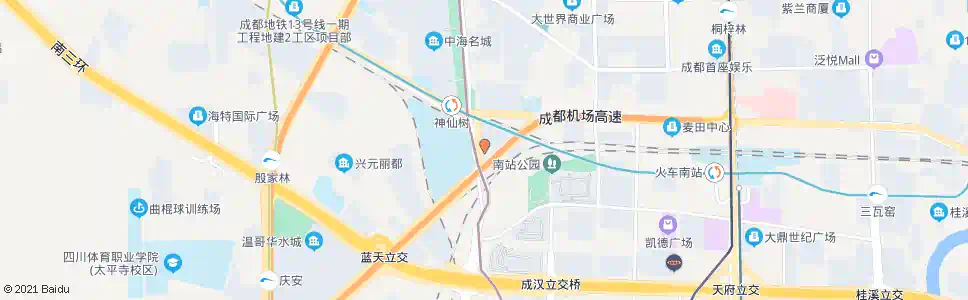 成都机场路口_公交站地图_成都公交_妙搜公交查询2025